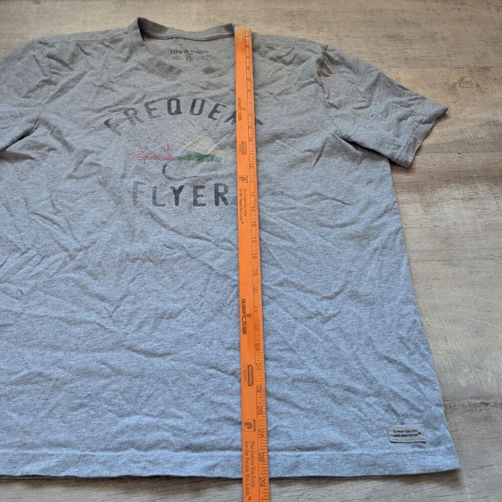 Life Is Good “Frequent Flyer” T-Shirt Mens XL Heather Grey EUC - Picture 4 of 6